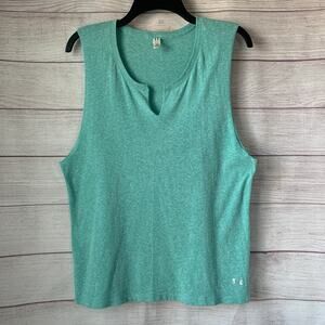 Under Armour Sea Foam Green Sleeveless Shirt or Tank Top Athletic Active Size L